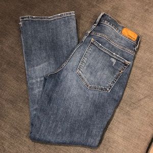Express Cropped Bell Flare Jeans